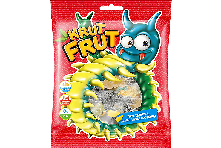 жевательный мармелад krutfrut сороконожки 0,5 кг