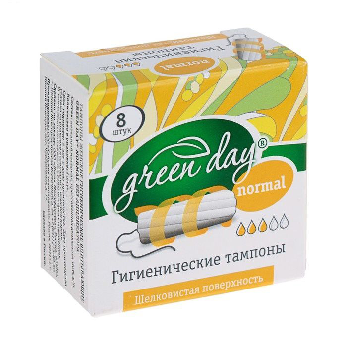 женские гигиенические тампоны greenday, 8 шт, normal