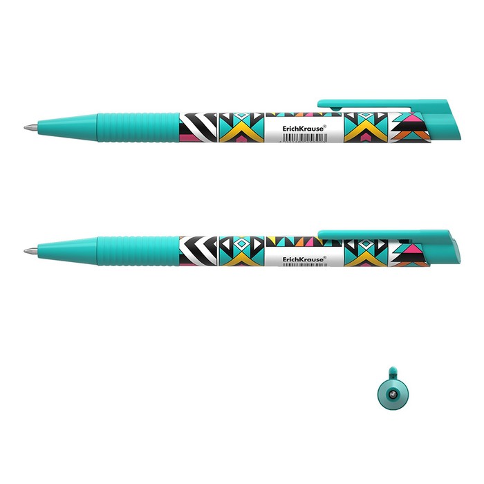 ручка шариковая автоматическая erichkrause colortouch ornament, узел 0.7 мм, тонкое письмо, корпус s