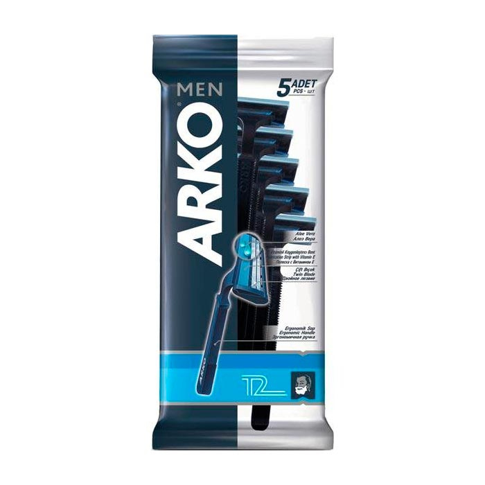 станок одноразовый arko men t2 pro 2 2лез 5шт