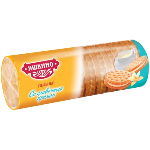 печенье затяжное яшкино 190г со слив.кремом
