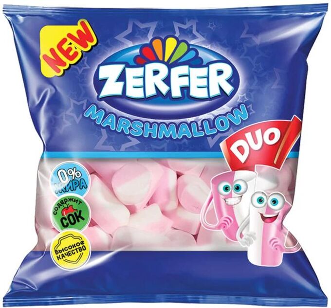 маршмеллоу zerfer duo клубника/ваниль 90г