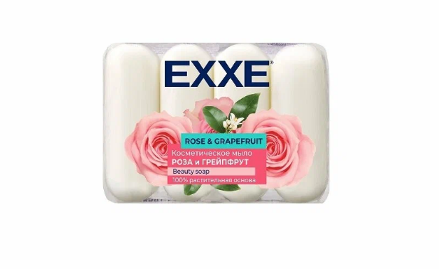 мыло косметическое exxe роза/грейпфрут 90г