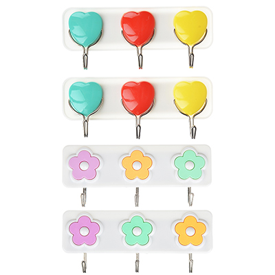 крючки 2 планки по 3 шт. веселый роджер, металл, пластик, 2 дизайна