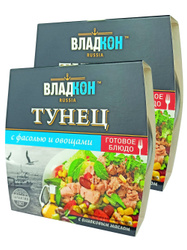 тунец желтопер с кукур и овощ в мас филе кус владкон 160г ж/б №2
