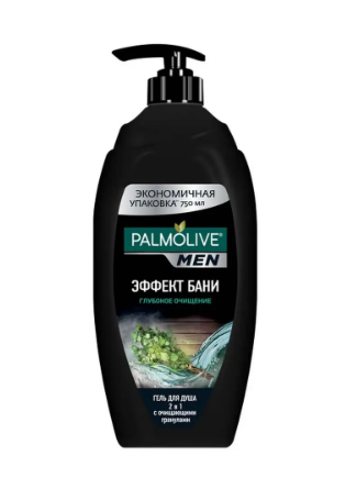 гель для душа 2в1 для тела и лица серии palmolive men эффект бани глубокое очищение 750мл