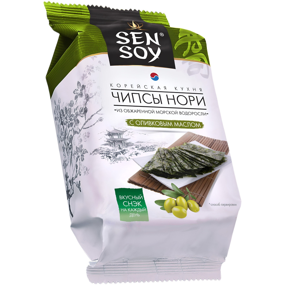 чипсы sen-soy нори из морской капусты original 4,5г