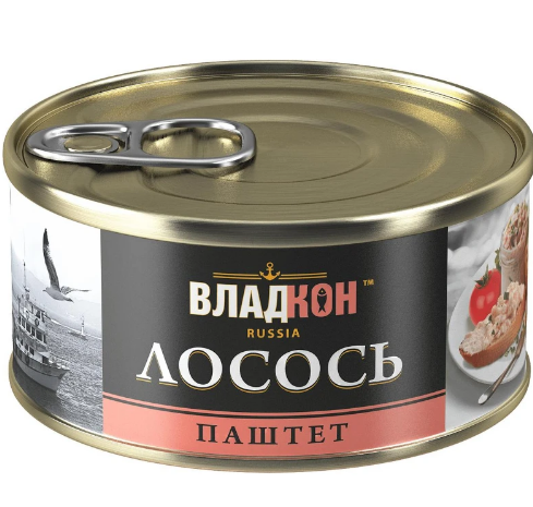 лосось атлантический/тих паштет владкон 100г
