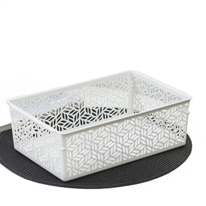 корзинка д/хранения без крышки 29х19х9,5см linden цвет св-серый 4,3л