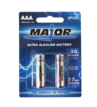 батарейки major ultra alkaine battery aaa 2 pcs