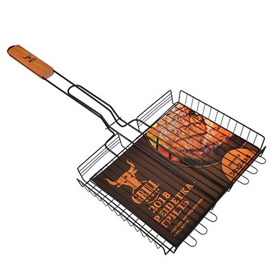 решетка-гриль хром. grillboom 30х24х4см веер 22х32см 