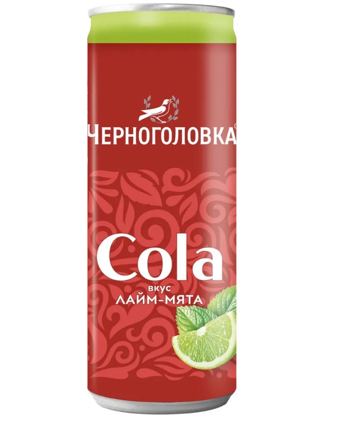 напиток безалкогольный сильногазированный кола со вкусом лайма и мяты 0,33л
