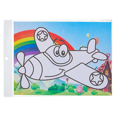 фреска из песка с цветным фоном "микс", бумага, песок 8-10цв., 21,5х31,5см, 6-8 дизайнов