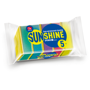 губки для посуды grifon sunshine 80х53х27мм 5шт