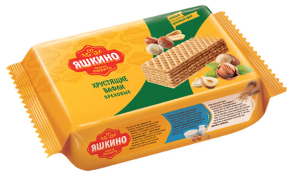 вафли яшкино 200г ореховые