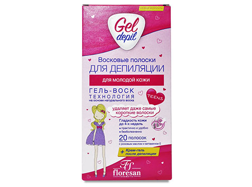полоски восковые для депиляции floresan ф-600 20шт