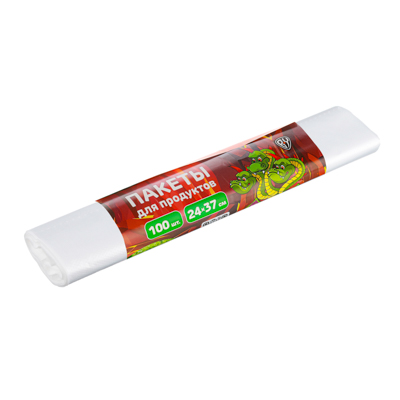 by герои пакеты для продуктов 100шт, 24x37см, особо прочные, в рулонах