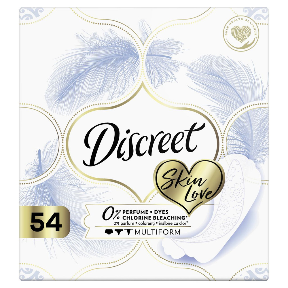 прокладки ежедневные discreet skin love multiform trio 54шт