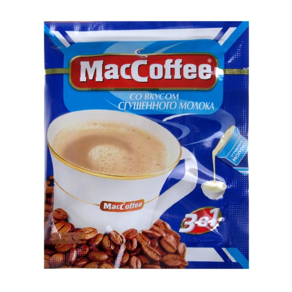 напиток кофейный растворимый 3в1 со вкусом сгущенного молока maccoffee м/уп 20г*10*25