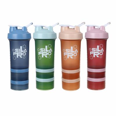 silapro шейкер спортивный 3 в 1, 500 мл, 26х8см, pc, 4 цвета