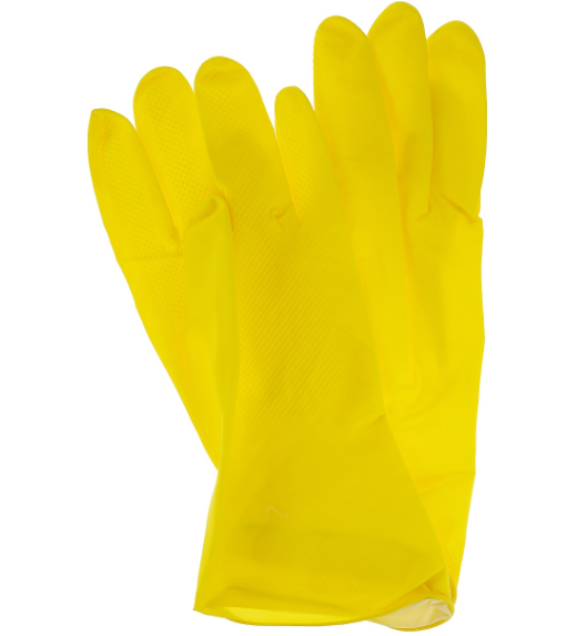 перчатки резиновые хозяйственные 1пара р-р s (с хлопк.напылением) grendy