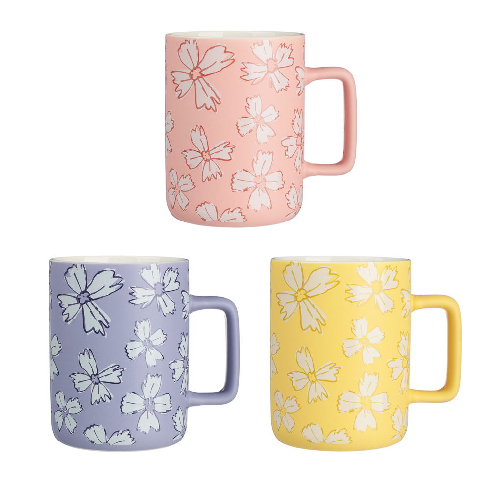 кружка millimi ситец фарфор 400мл 3 дизайна