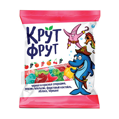 жевательный мармелад крутфрут 70г морские животные