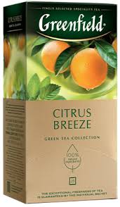чай greenfield citrus breeze лемон и мята зеленый 25 пакетов