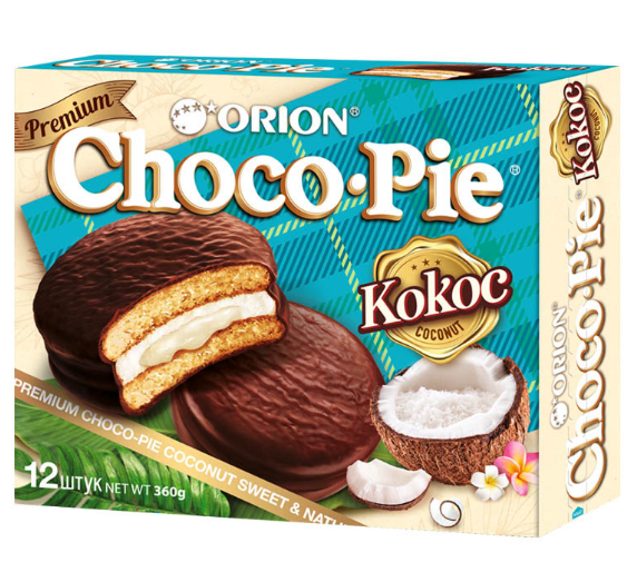 печенье choco pie coconut кокос 30г/12шт