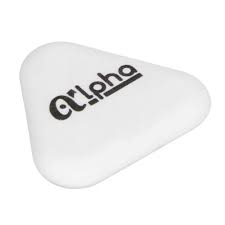 clipstudio ластик треуголный "альфа", 4,5x4,5x0,9см, белый, улучшенное стирание, тпр 