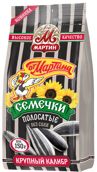 семечки полосатые без соли отборные от мартина 75г
