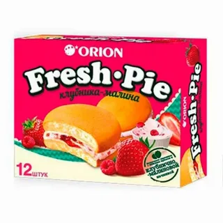 пироженное бисквит с клубнично малиновой начинкой frash pie 25гр5*6шт