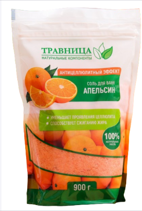 соль для ванны травница  антицеллюлитный эффект, апельсин, 900г