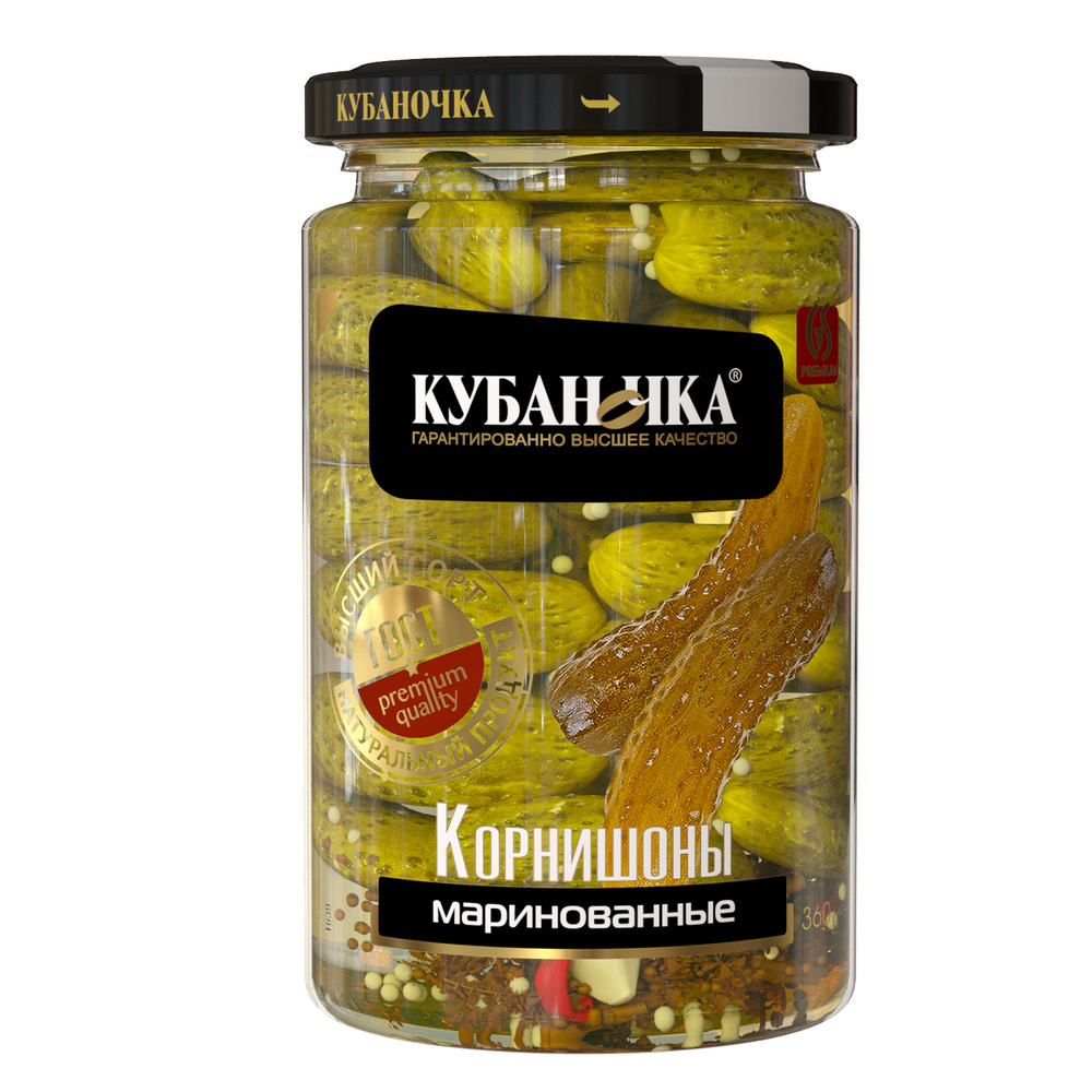 корнишоны кубаночка маринованные 360г