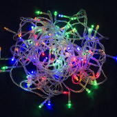 сноу бум гирлянда электрическая вьюн 9м, 100 led,мультицвет, 8 реж, прозр. провод, 220в