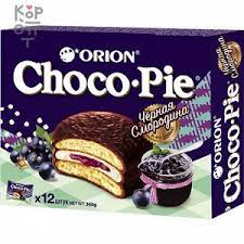 печенье choco pie black currant черная смородина 30г 12шт