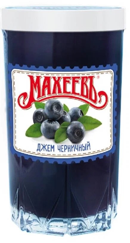 джем черничный махеевъ стеклян стакан 400г