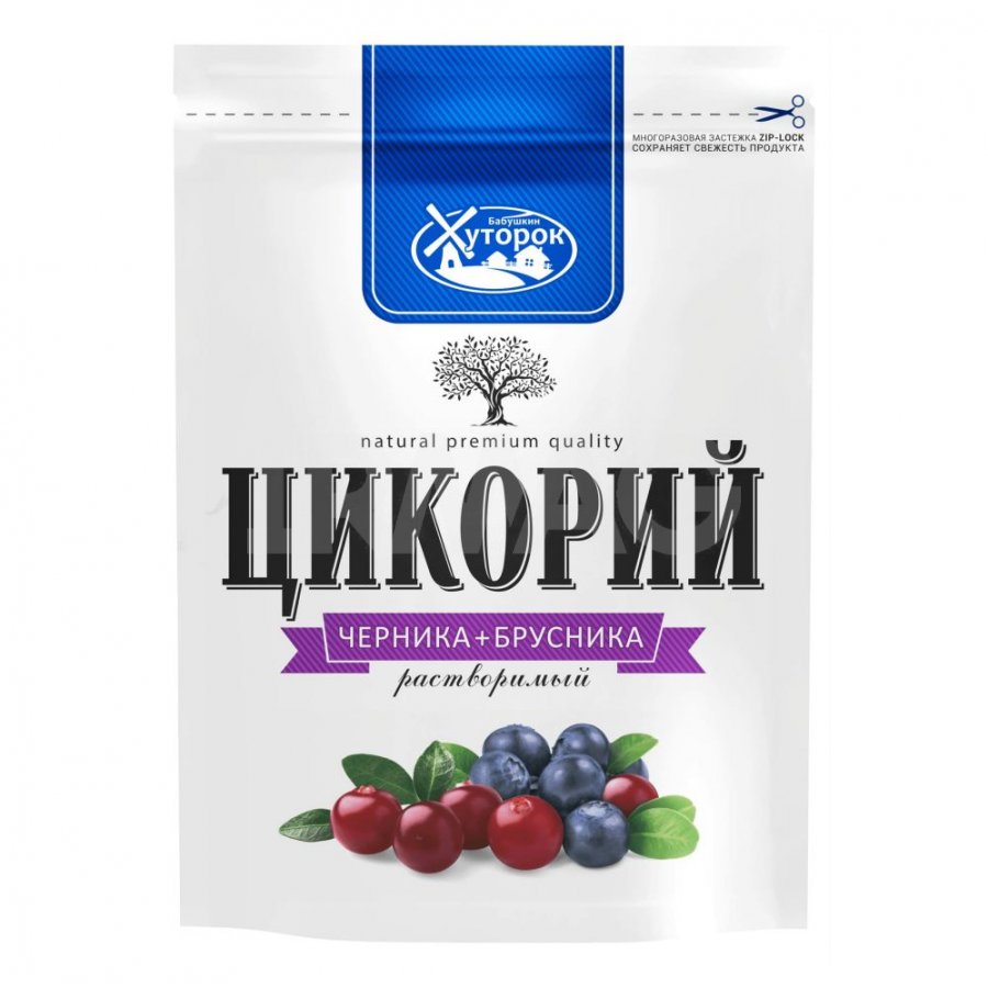 цикорий бабушкин хуторок с экстрактами черники и брусники zip 100г