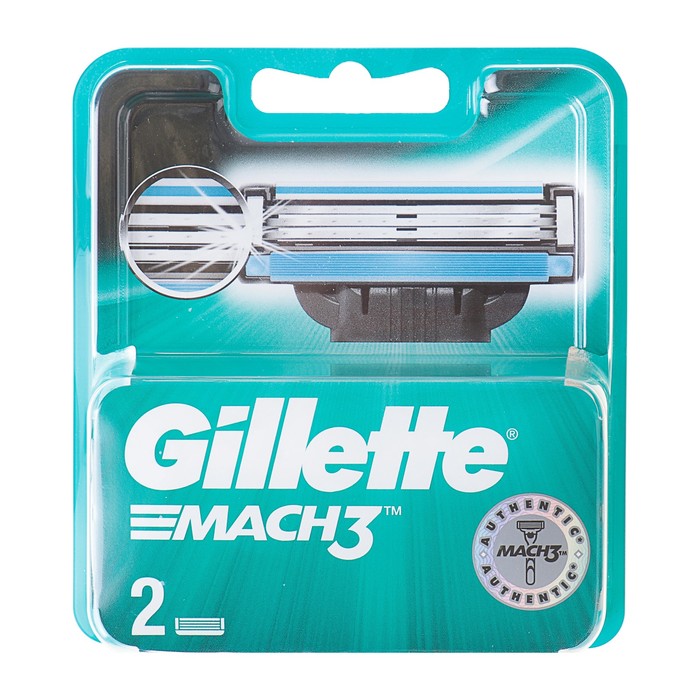 кассеты gillette mach3, 2 шт