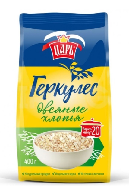 хлопья овсяные геркулес царь 400г пакет