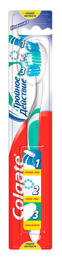 зубная щетка colgate, тройное действие средняя*72