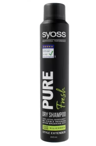 шампунь сухой pure fresh syoss 200мл