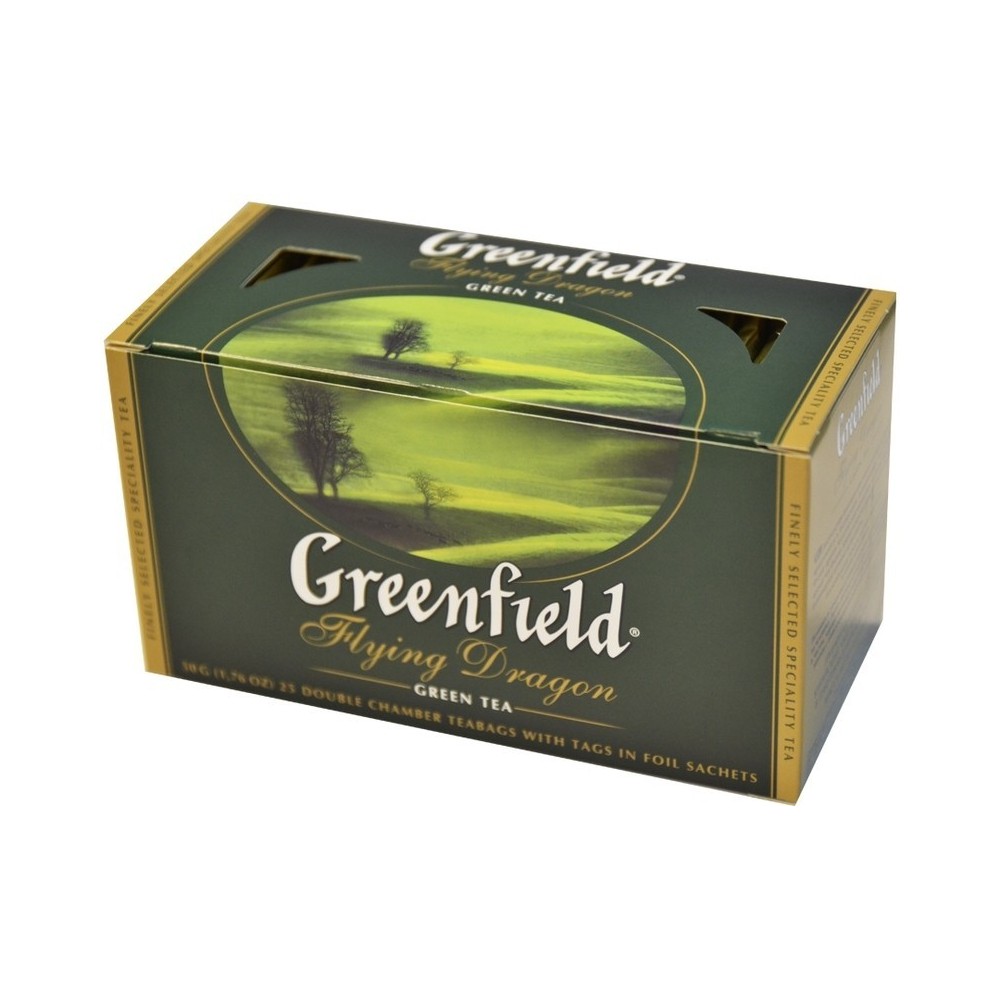 чай гринфилд 25 пак  флаинг драгон   х10 зел.пак.