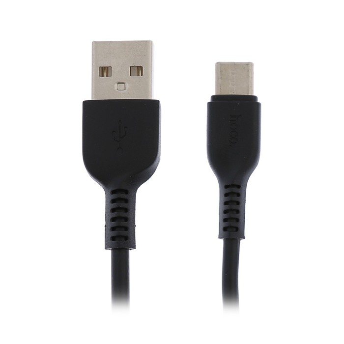 кабель hoco x13, type-c - usb, 3 а, 1м, pvc оплетка, чёрный