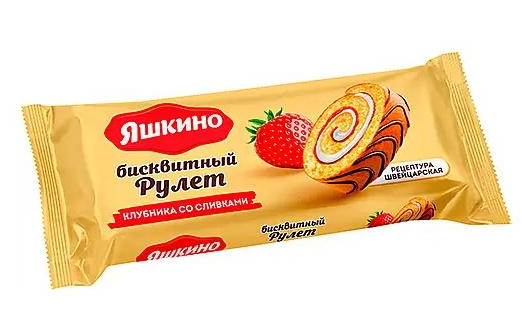 мини-рулеты глазированные яшкино клубничный 200г
