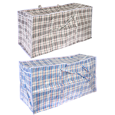 сумка хозяйственная, нетканый материал, 100x50x40см, "клетка", 2 цвета