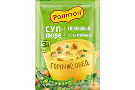смесь сухая для приготовления супа суп-пюре гороховый с сухариками роллтон 21гр