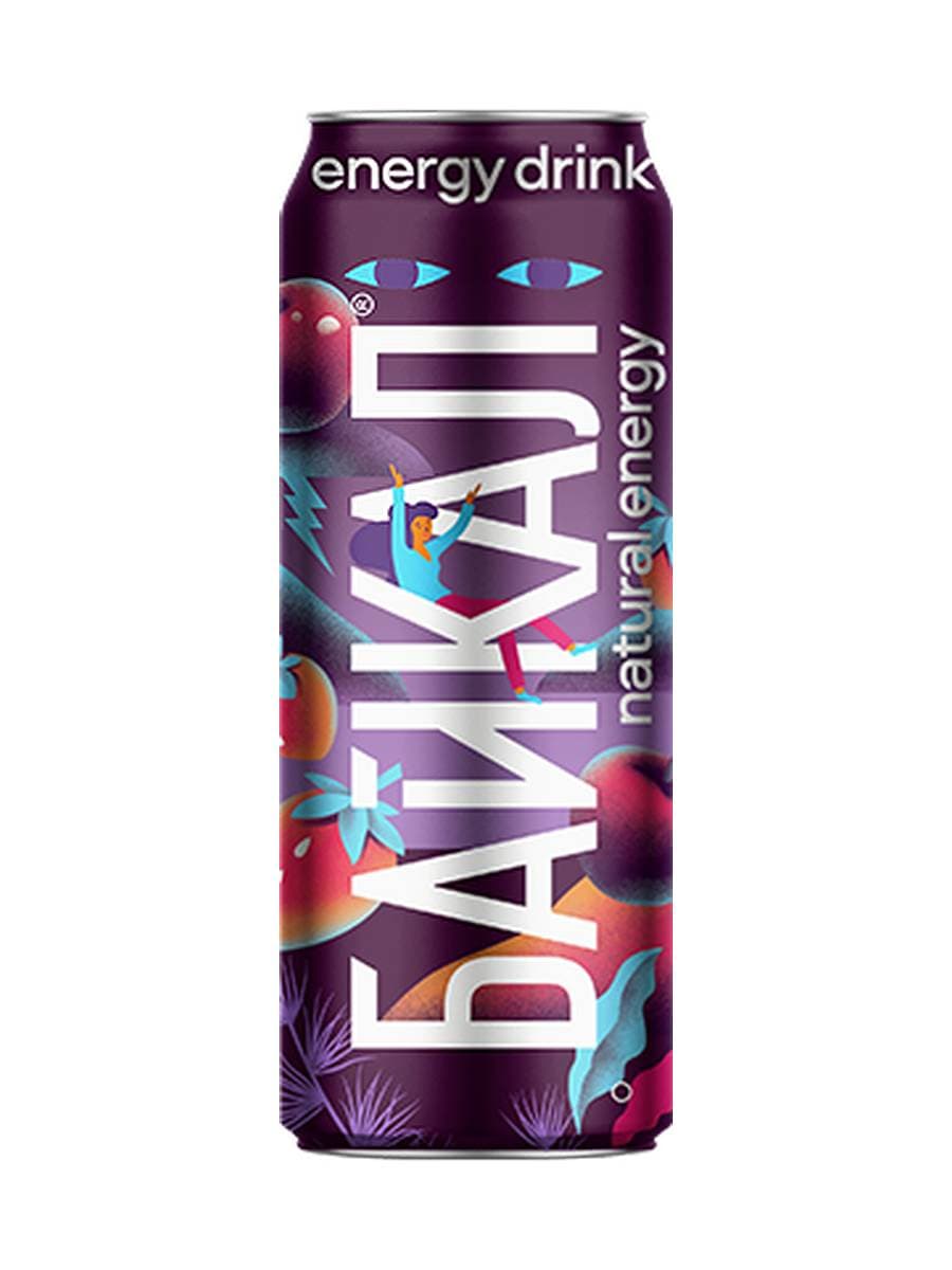 напиток энергетический байкал natural energy земляника черная вишня 0,45л