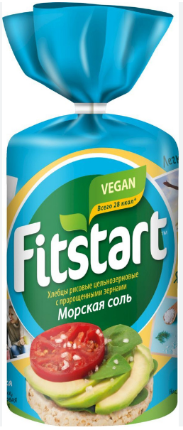 хлебцы рисовые морская соль fitstart 90г
