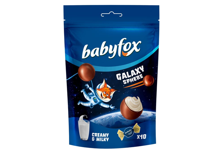 конфеты шоколадные babyfox с молочной начинкой 130г